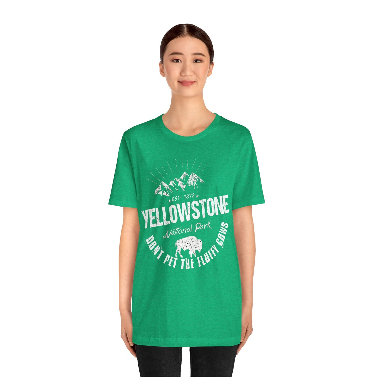 Yellowstone Shirt, Yellowstone National Park NPS Don't pet the fluffy cows Camping Shirt - NP0412ALL