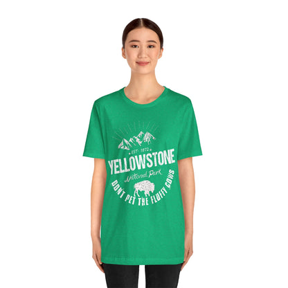 Yellowstone Shirt, Yellowstone National Park NPS Don't pet the fluffy cows Camping Shirt - NP0412ALL