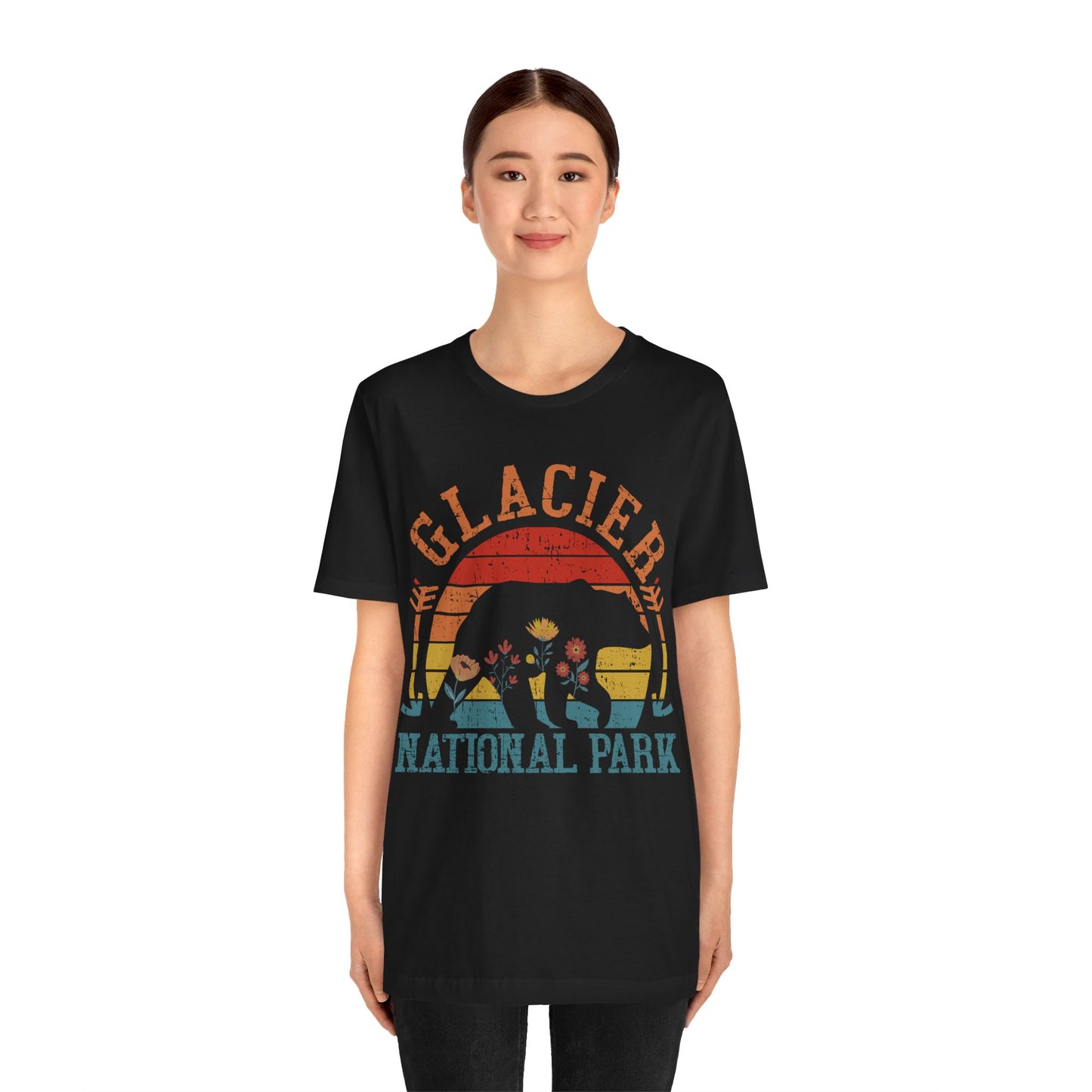 Glacier WeHikers Shirt, Glacier National Park Bear Floral Hiking Forest Camping Mountain Wild Flower Shirt - NPT015ALL