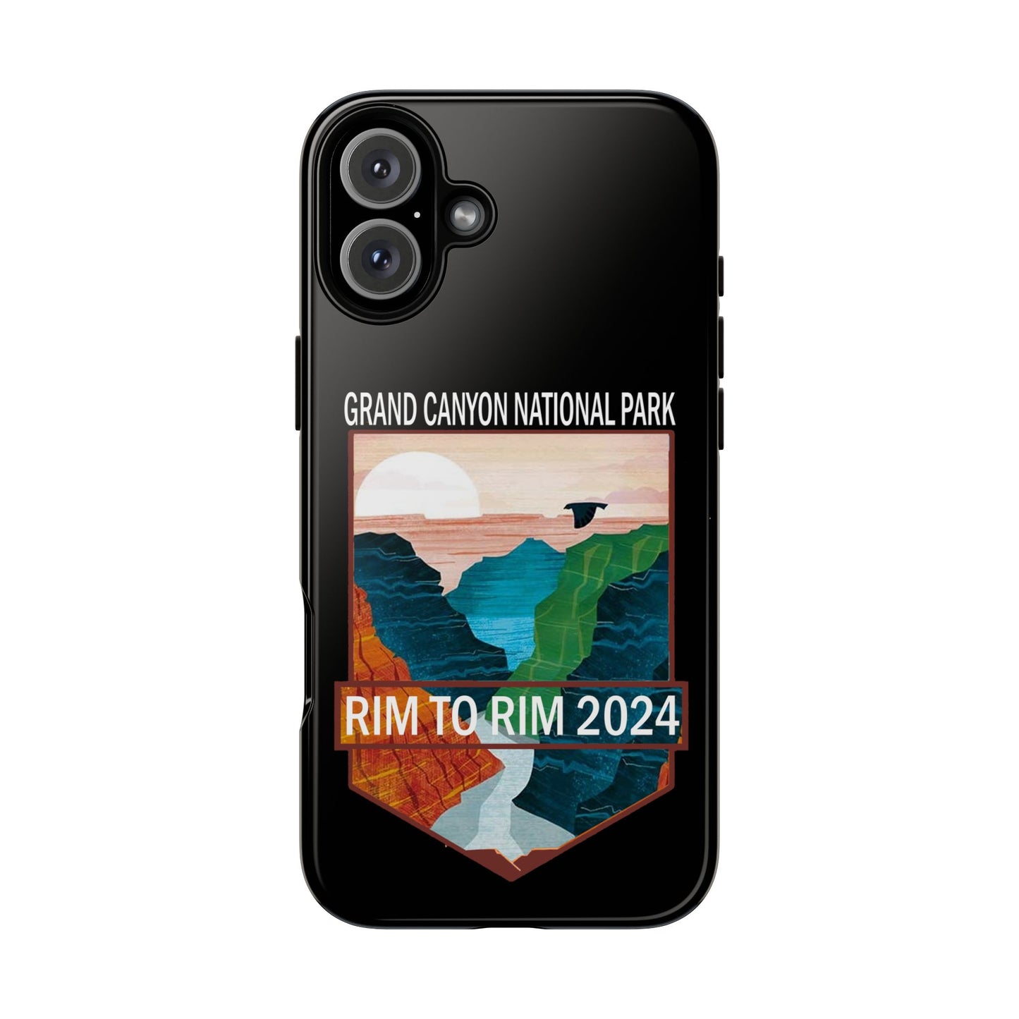 Rim To Rim 2024 Grand Canyon National Park Phone Case, Gifts for Hikers, Tough Case for iPhone 16 Pro, Pro Max, 16 Plus