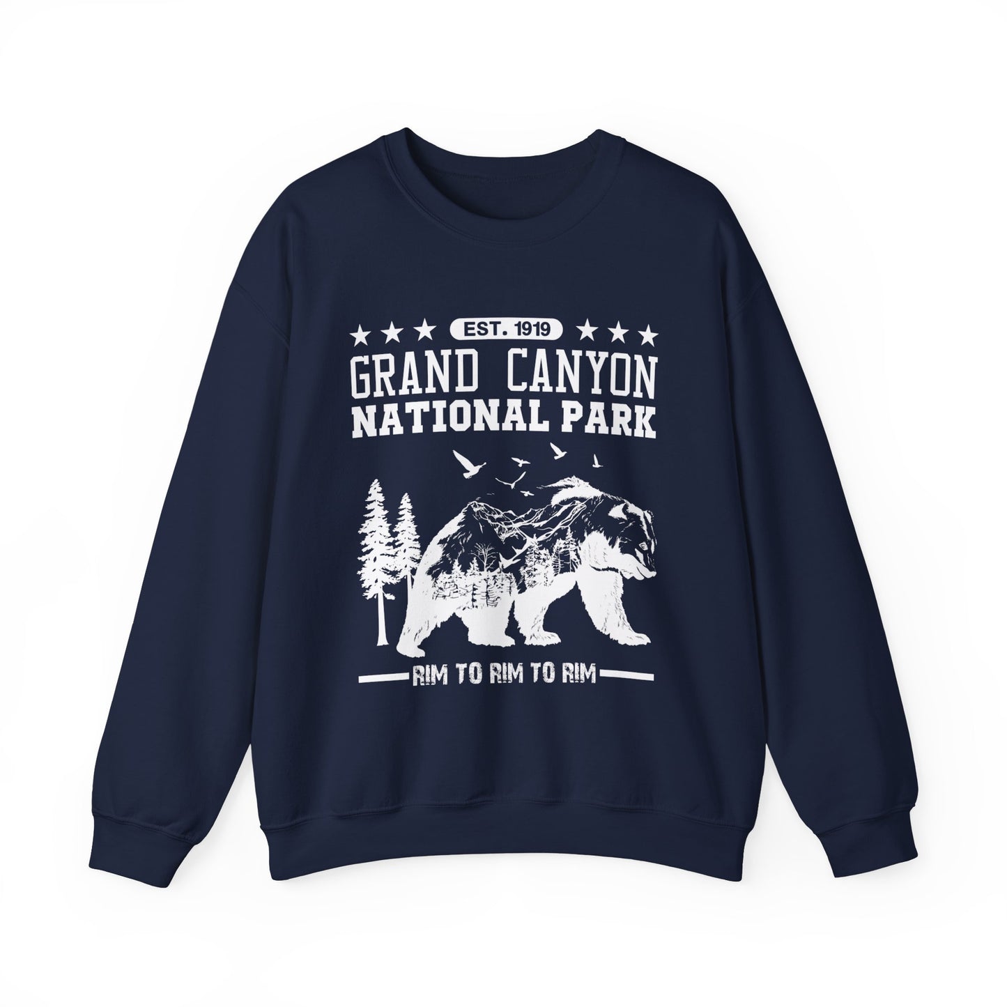 Rim To Rim To Rim Sweatshirt, Grand Canyon National Park R2R2R Arizona Camping Hiking Travel Sweatshirt - NPT005ALL