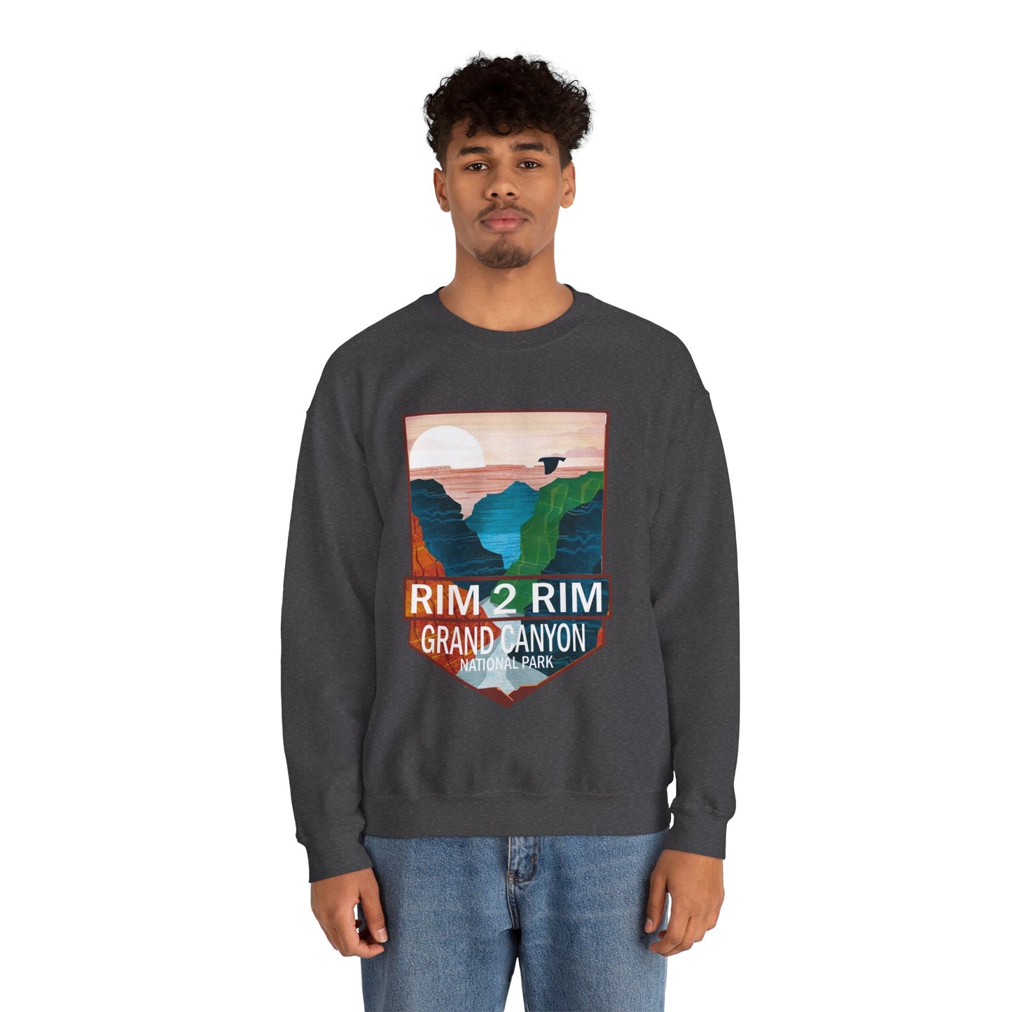 Rim to Rim Grand Canyon National Park Arizona Hiking Camping Gift Sweatshirt - NP0431ALL