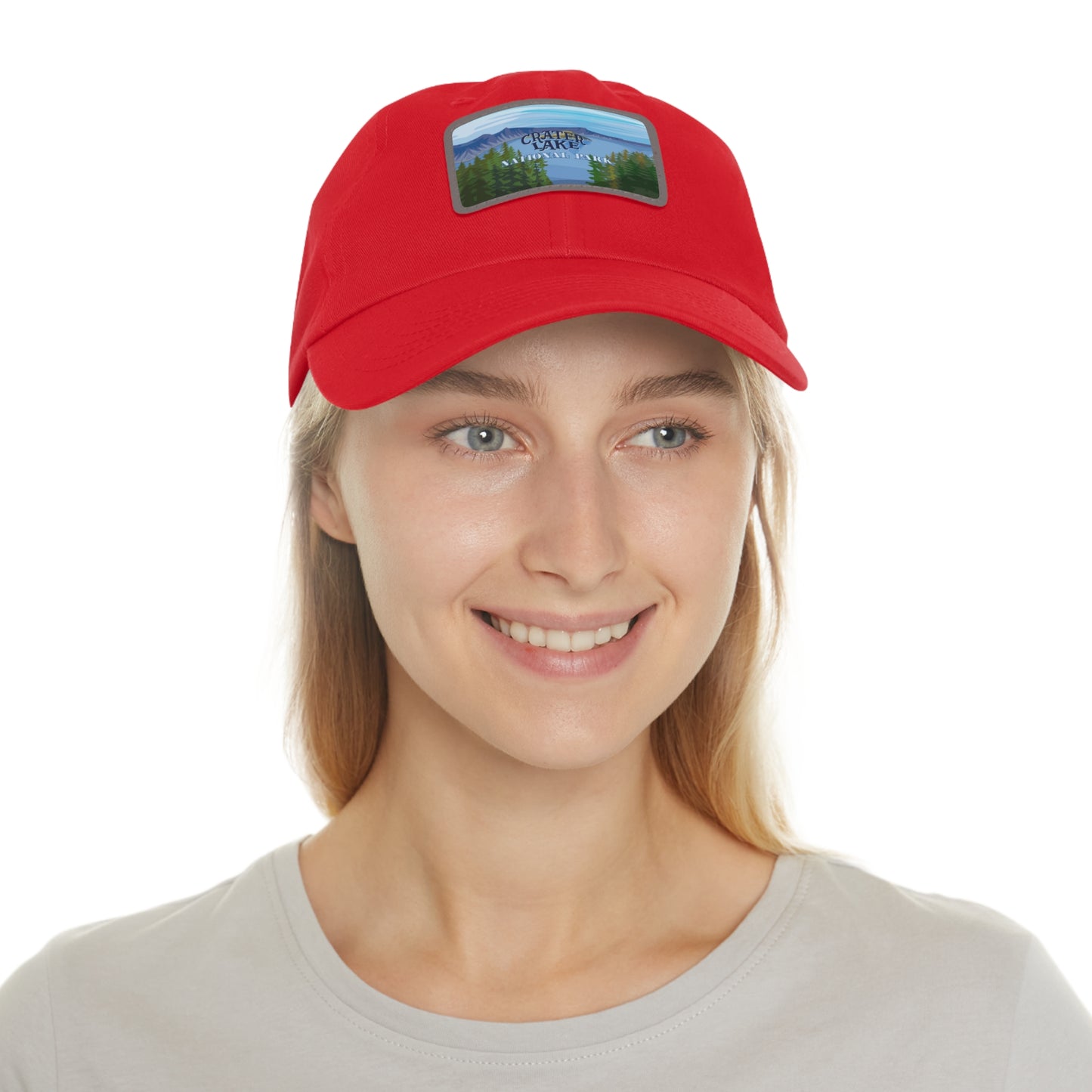 Crater Lake Leather Patch Hat, Crater Lake National Park Mountain Camping Hiking Mountain Hat - HATNP009