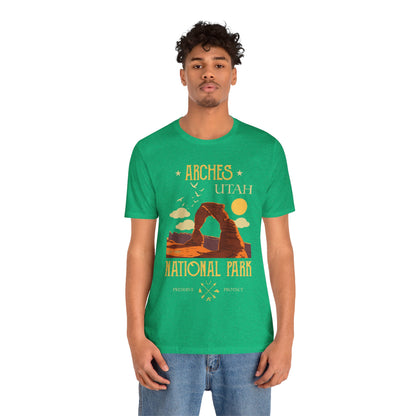 Arches Crewneck Shirt, Vintage Arches National Park Mountain Shirt - NPT046ALL