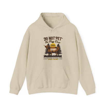 Don't Pet The Fluffy Cows Vintage Yellowstone National Park Idaho Wyoming Monata Buffalo Hoodie - NPT108ALL