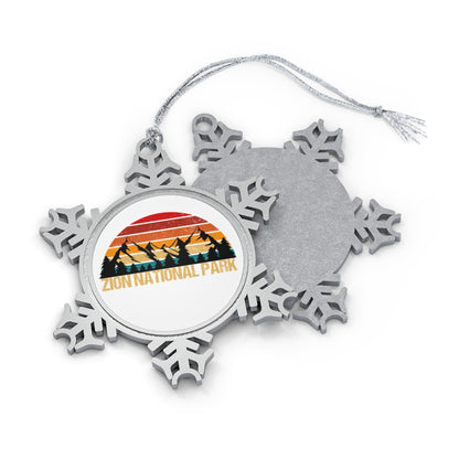 Zion National Park Pewter Snowflake Ornament, Christmas Gifts, Gifts from Friends Gifts for Family NP082ALL