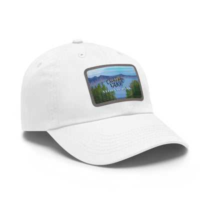 Crater Lake Leather Patch Hat, Crater Lake National Park Mountain Camping Hiking Mountain Hat - HATNP009