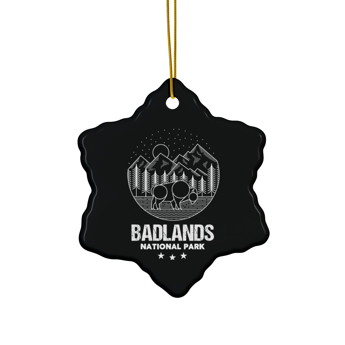 Badlands Ornament, Badland National Park Hiking Ceramic Ornament - NP017ALL