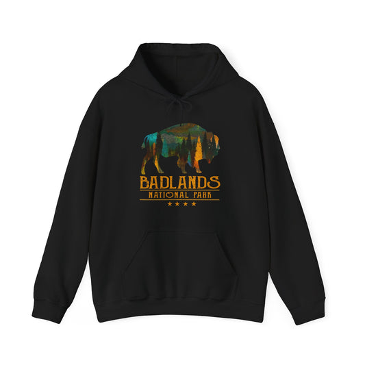 Badland National Park Buffalo Bison South Dakota Hiking Hoodie - NPT082ALL