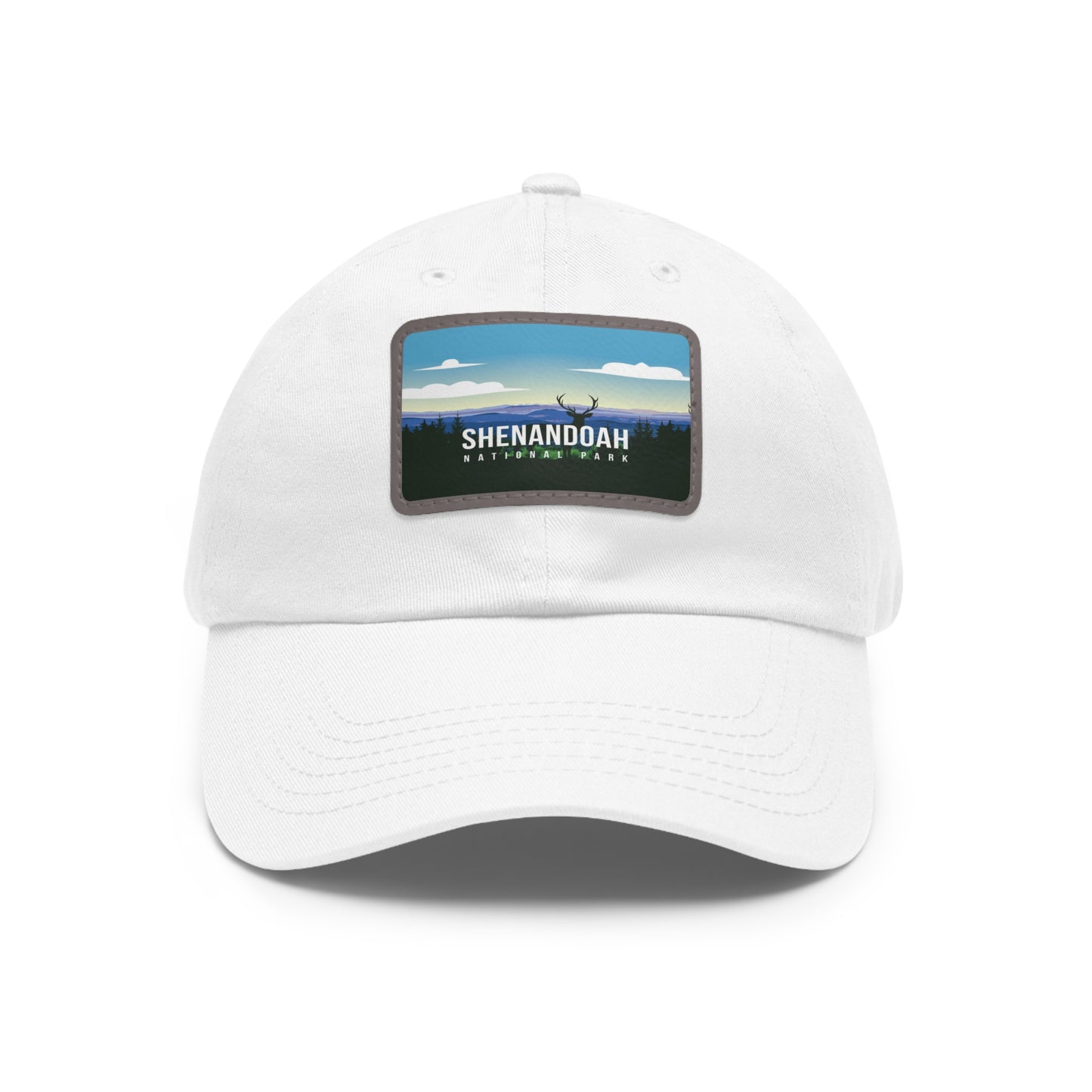 Shenandoah Leather Patch Hat, Travel Shenandoah National Park Mountain Camping Hiking Mountain Hat - HATNP006