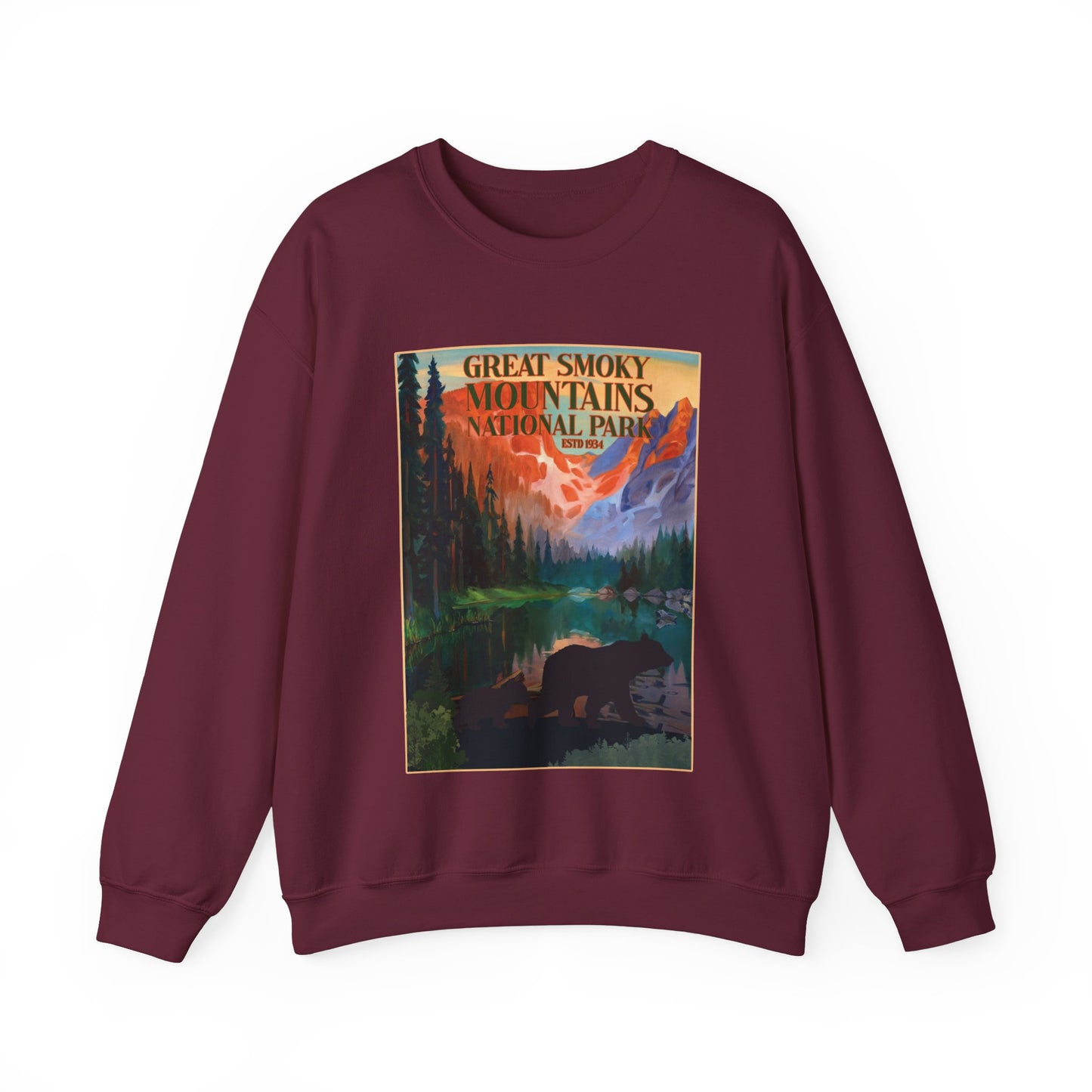 Great Smoky Mountains National Park Poster Camping Forest Bear Hiking Sweatshirt - NPT052ALL