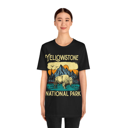 Yellowstone Crewneck Shirt, Yellowstone National Park NPS Camping Buffalo Fluffy Cows Shirt - NPT027ALL