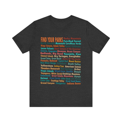 63 National Park Checklist Shirt, All 63 US National Park Name List Find Your Parks shirt - Np0138all