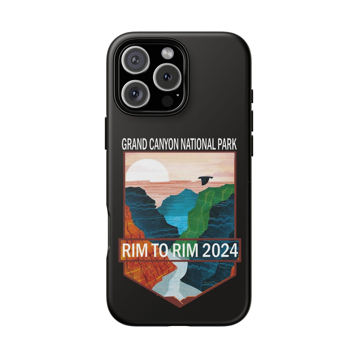 Rim To Rim 2024 Grand Canyon National Park Phone Case, Gifts for Hikers, Tough Case for iPhone 16 Pro, Pro Max, 16 Plus