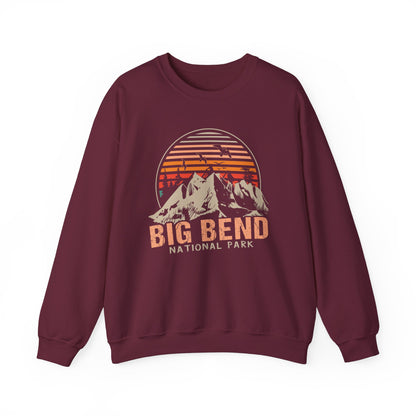 Vintage Big Bend National Park Camping Mountain Sweatshirt - NPT034ALL