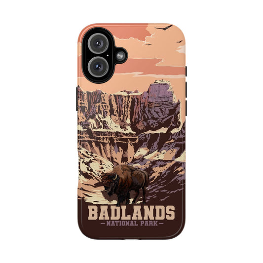 Badlands National Park Tough Cases for iPhone 16 Pro, Hiking Enthusiasts Gifts, Inspirational Gifts from Friends for Birthday