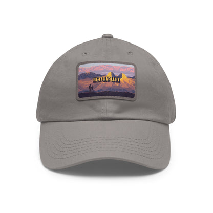 Death Valley Leather Patch Hat, Vintage Travel Death Valley National Park Mountain Camping Hiking Mountain Hat - HATNP002