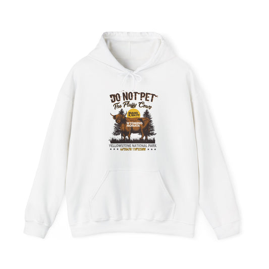 Don't Pet The Fluffy Cows Vintage Yellowstone National Park Idaho Wyoming Monata Buffalo Hoodie - NPT108ALL