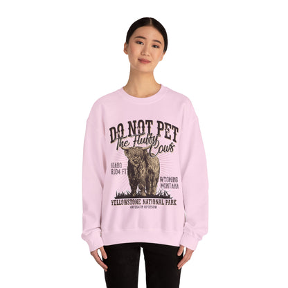 Don't Pet The Fluffy Cows Yellowstone National Park Monata Buffalo Sweatshirt - NPT066ALL