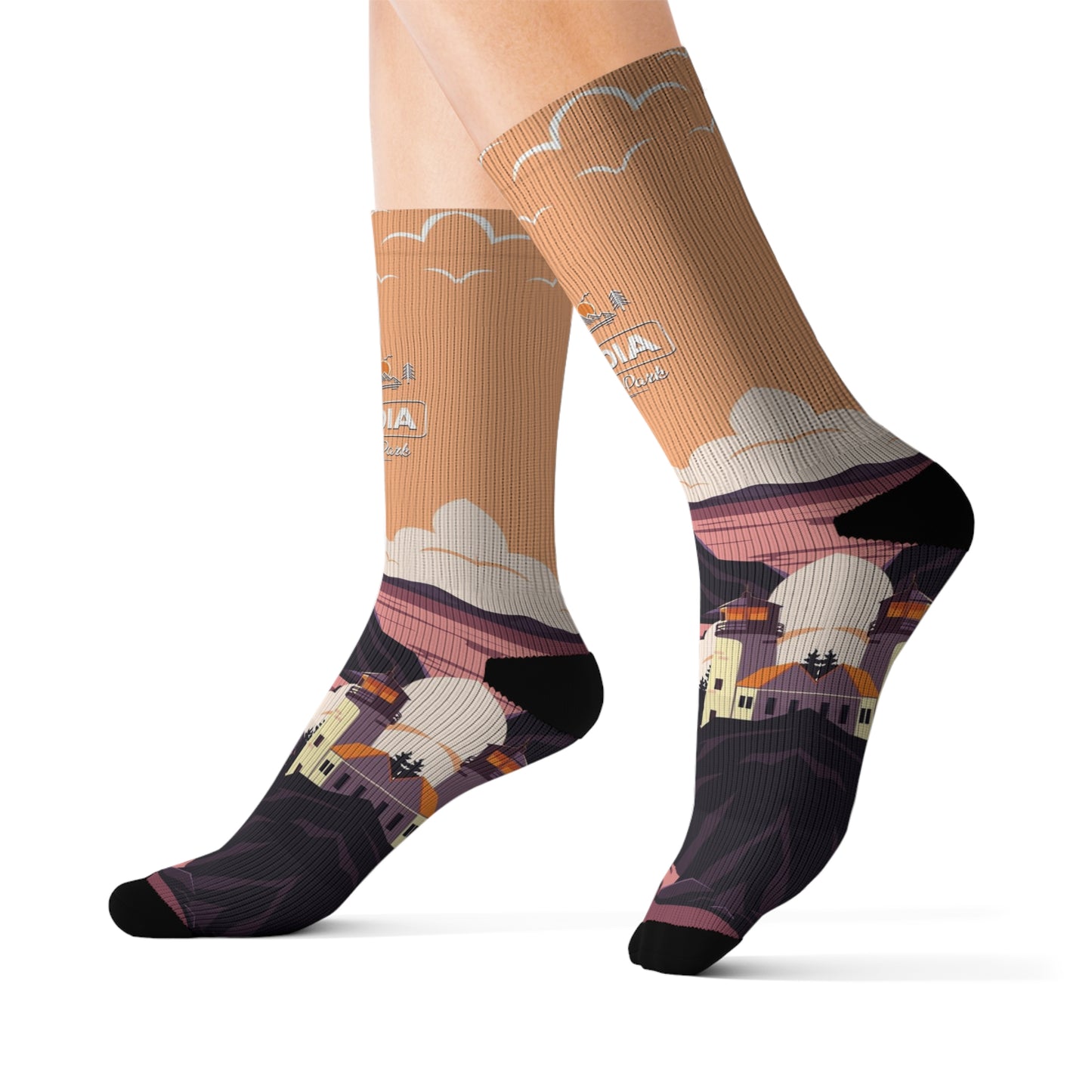 Acadia Sublimation Socks, Acadia National Park Camping Hiking Adventure Mountain Socks - SOCKNP031