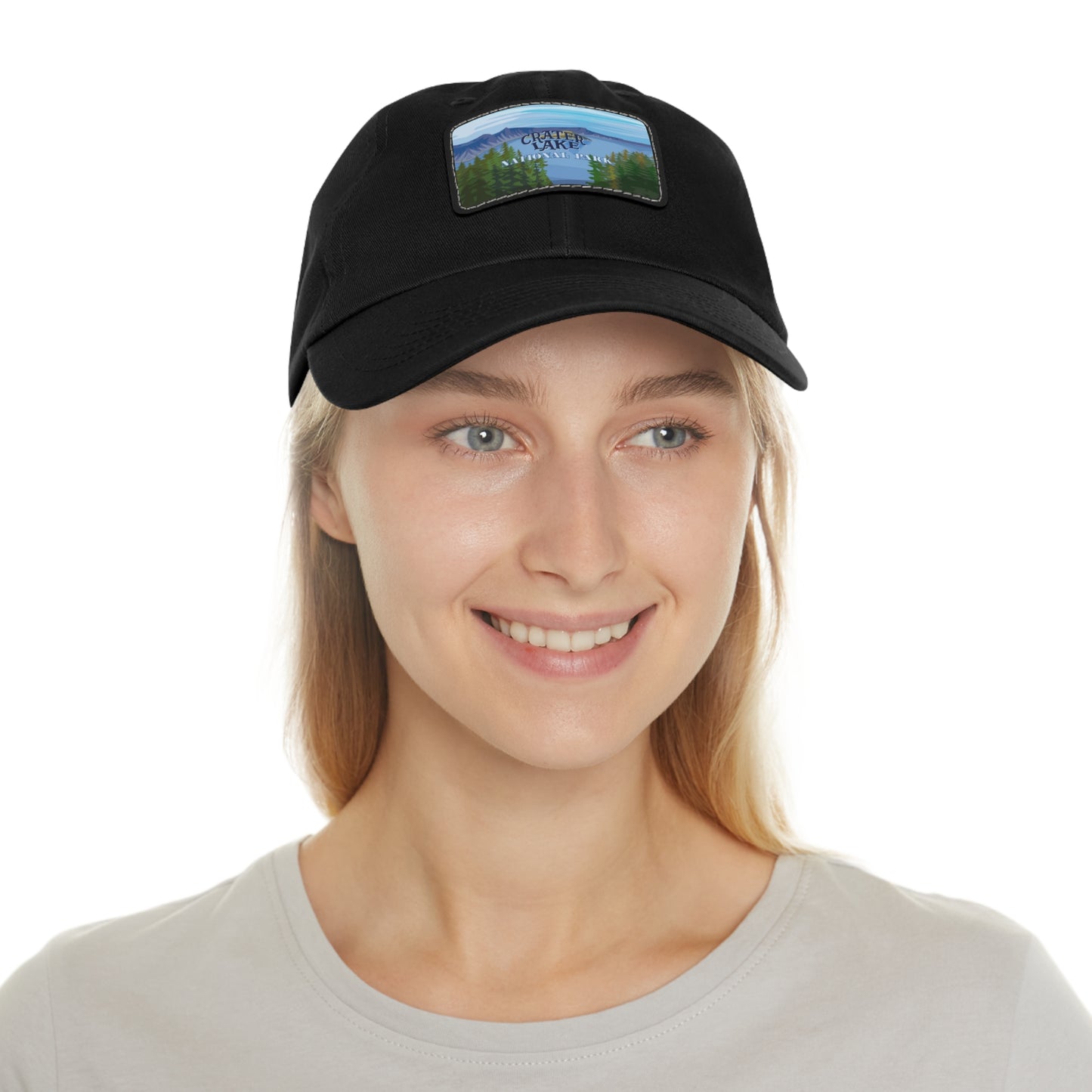 Crater Lake Leather Patch Hat, Crater Lake National Park Mountain Camping Hiking Mountain Hat - HATNP009