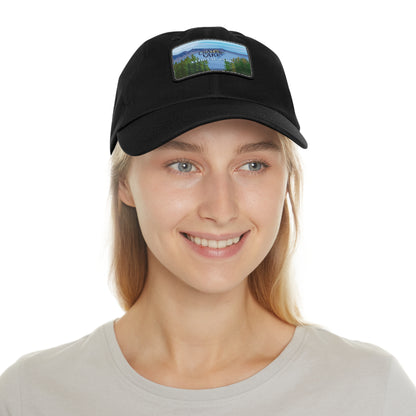 Crater Lake Leather Patch Hat, Crater Lake National Park Mountain Camping Hiking Mountain Hat - HATNP009