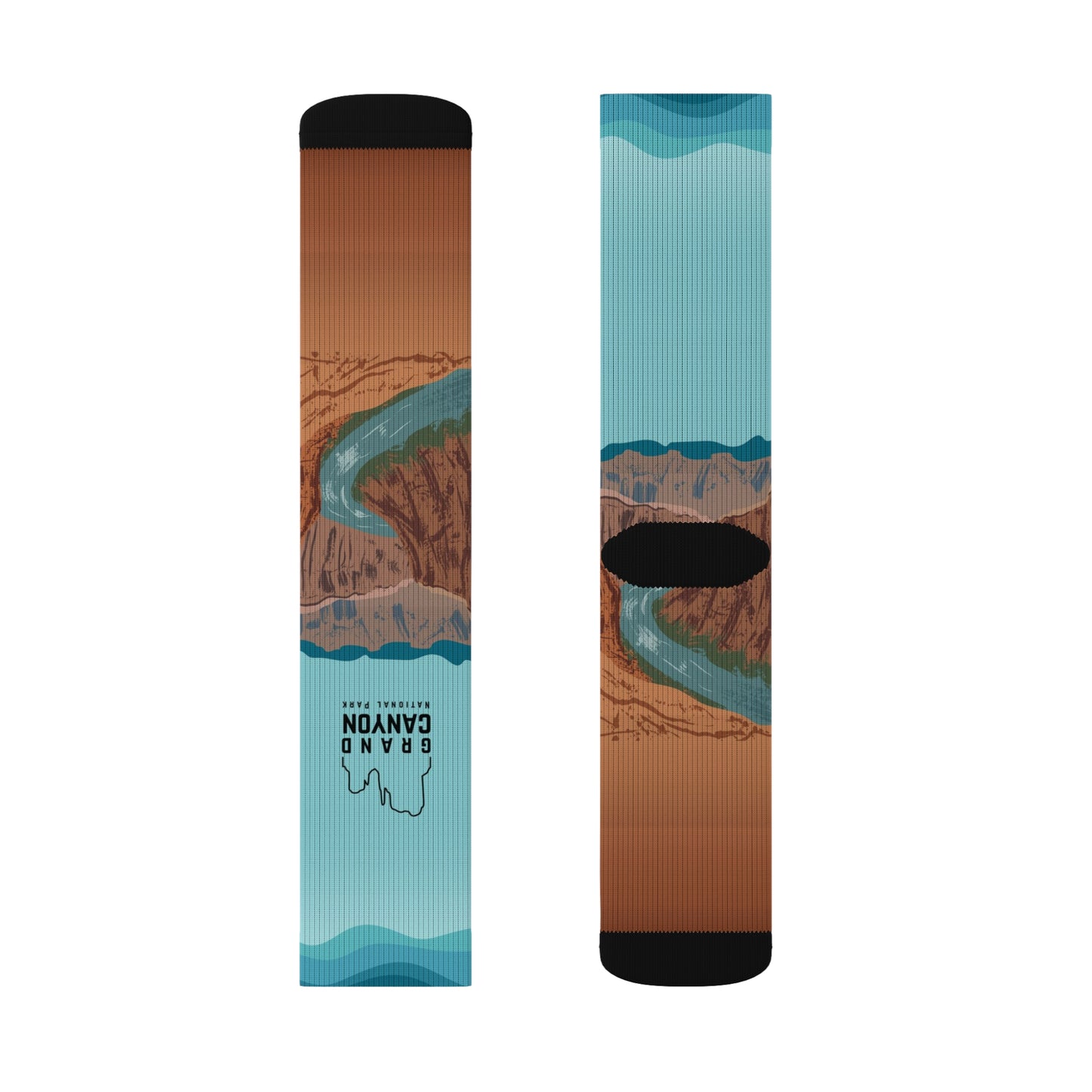 Grand Canyon Sublimation Socks, Inspirational National Park Gifts from Friends for Birthdays and Holidays SOCKNP005