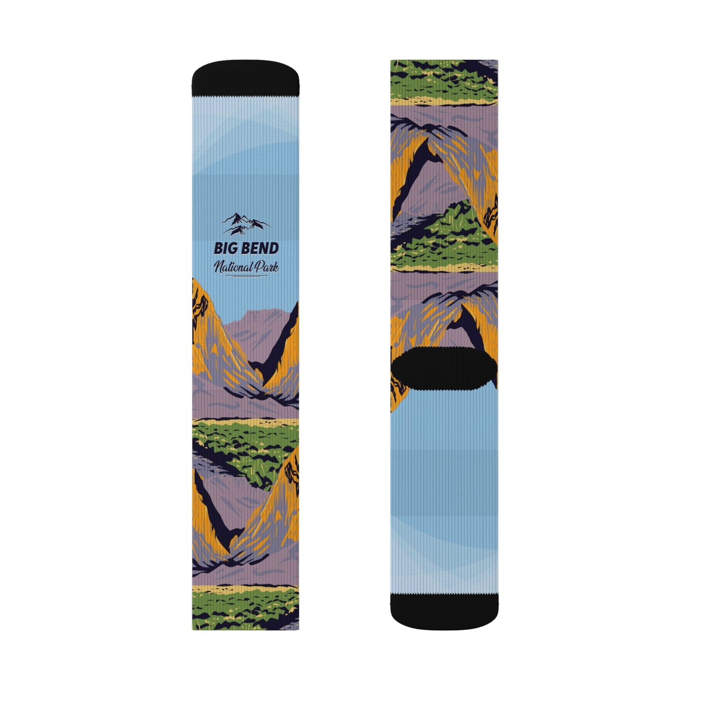 Big Bend National Park Camping Hiking Adventure Mountain Sublimation Socks - SOCKNP013