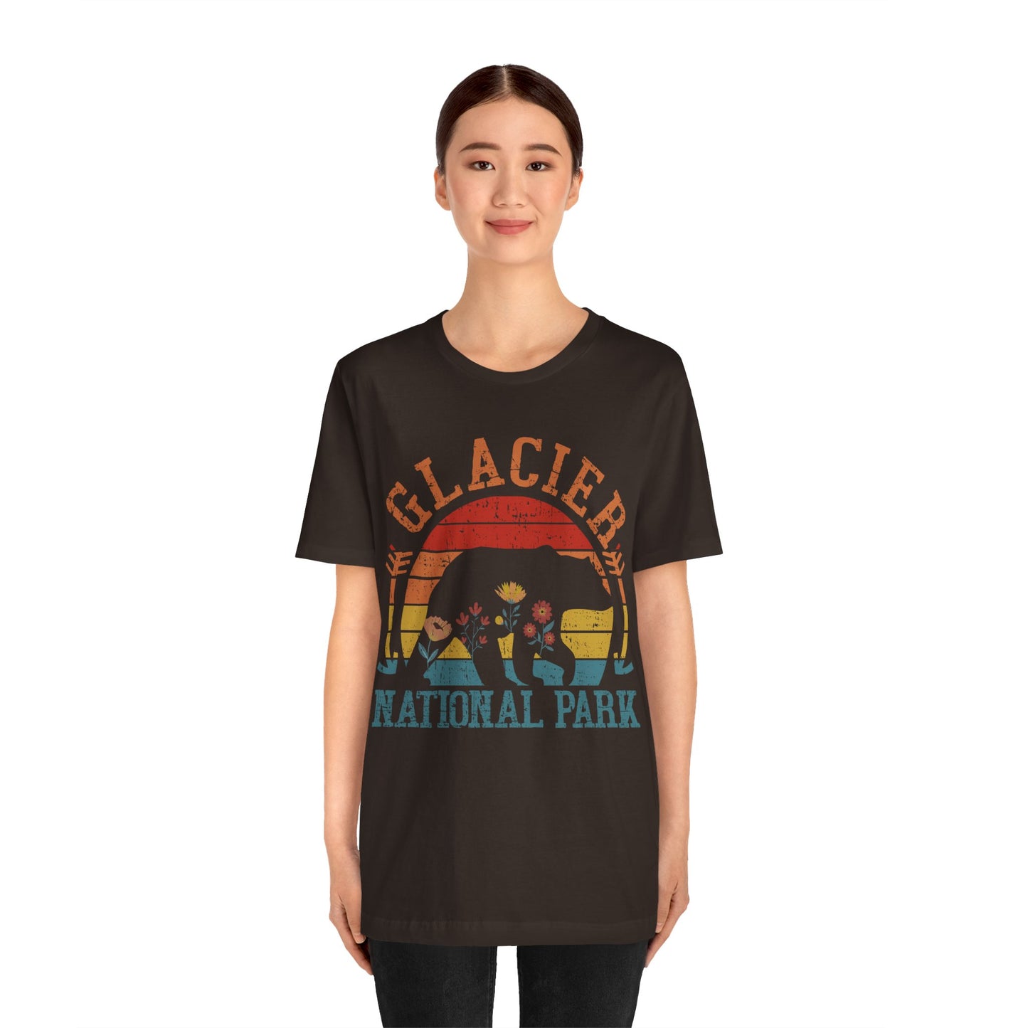 Glacier WeHikers Shirt, Glacier National Park Bear Floral Hiking Forest Camping Mountain Wild Flower Shirt - NPT015ALL