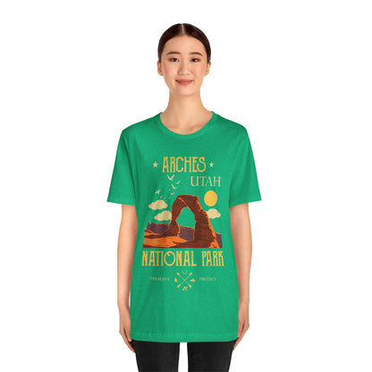 Arches Crewneck Shirt, Vintage Arches National Park Mountain Shirt - NPT046ALL