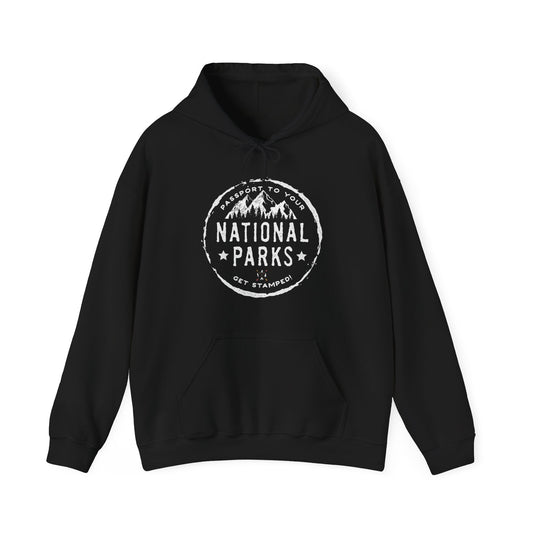 USA National Park Passport Stamp Camping Mountain Hiking Hoodie - NP040ALL