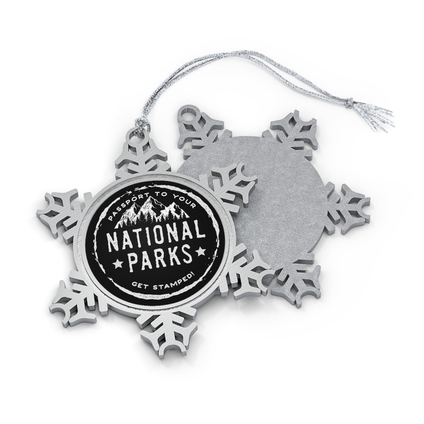 National Park Pewter Snowflake Ornament, Holiday Gifts for Friends, Customizable Gifts from Family, Christmas Decoration