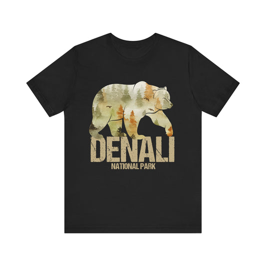 Denali Crewneck Shirt, Denali National Park Camping Forest Bear Hiking Shirt - NP0171ALL