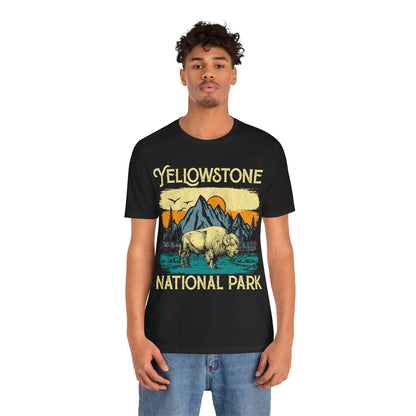 Yellowstone Crewneck Shirt, Yellowstone National Park NPS Camping Buffalo Fluffy Cows Shirt - NPT027ALL