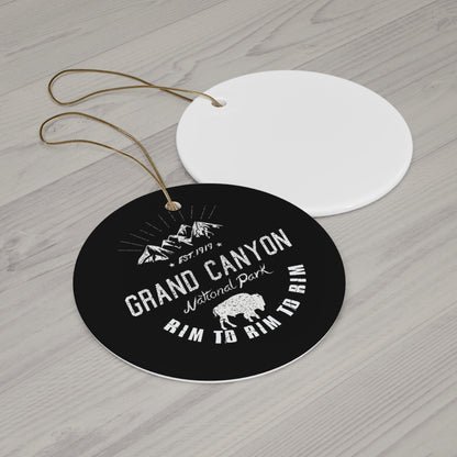 Rim To Rim To Rim Ornament, Grand Canyon National Park Hiking Ceramic Ornament - NP041ALL