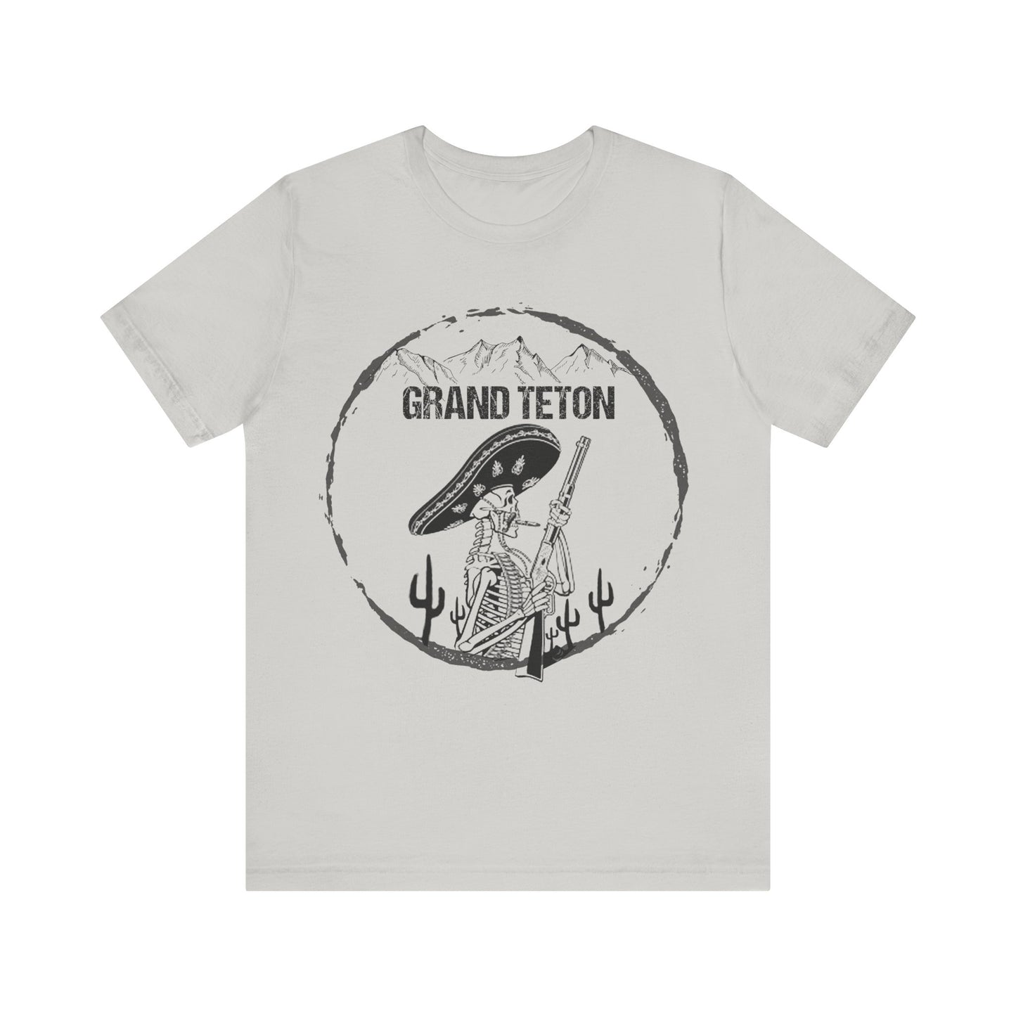 Grand Teton Shirt, Grand Teton National Park Skull Skeleton Camping Mountain shirt - NP0223ALL