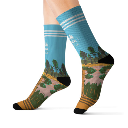 Sequoia Mountains National Park Socks, Inspirational Outdoor Enthusiast Gift, Gifts from Friends to Nature Lovers - SOCKNP029