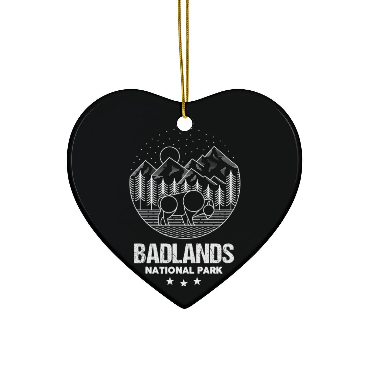 Badlands Ornament, Badland National Park Hiking Ceramic Ornament - NP017ALL