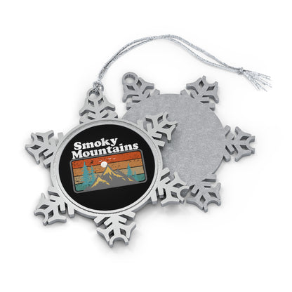 Vintage Smoky Mountains National Park Hiking Snowflake Ornament - NP018ALL