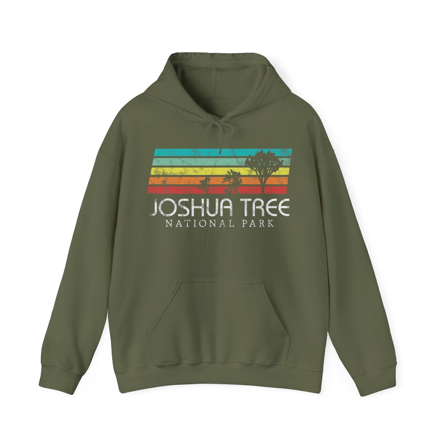 Joshua Tree California Vintage Retro Camping National Park Hoodie - NP042ALL