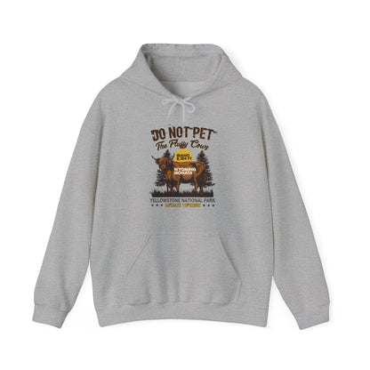 Don't Pet The Fluffy Cows Vintage Yellowstone National Park Idaho Wyoming Monata Buffalo Hoodie - NPT108ALL