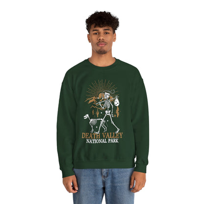 Death Valley National Park Skeleton Hiking Camping Adventure Mountains Sweatshirt - NPT070ALL