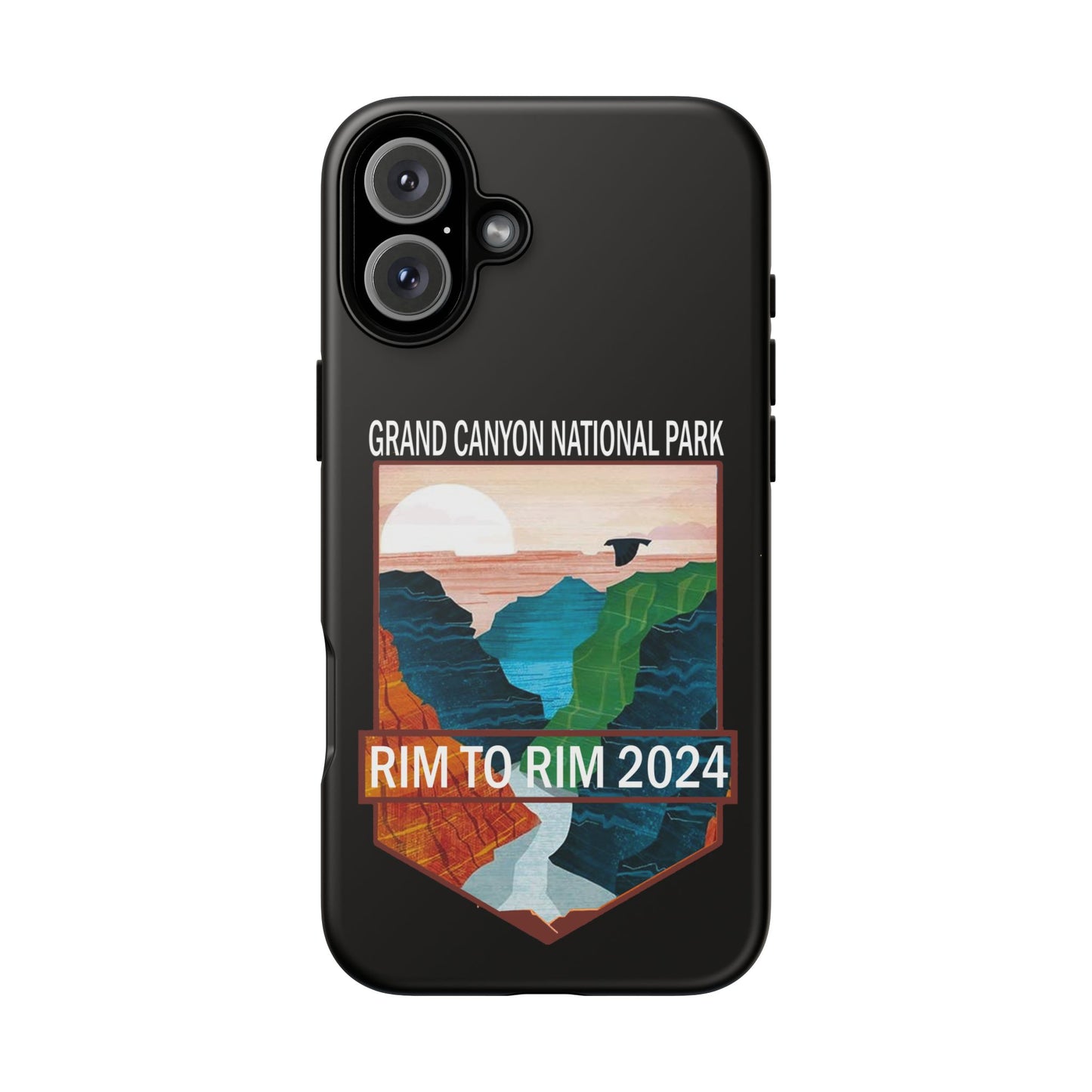 Rim To Rim 2024 Grand Canyon National Park Phone Case, Gifts for Hikers, Tough Case for iPhone 16 Pro, Pro Max, 16 Plus