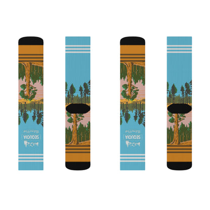 Sequoia Mountains National Park Socks, Inspirational Outdoor Enthusiast Gift, Gifts from Friends to Nature Lovers - SOCKNP029