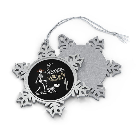 Death Valley US National Park Pewter Snowflake Ornament, Inspirational Gifts for Nature Enthusiasts NP0156ALL