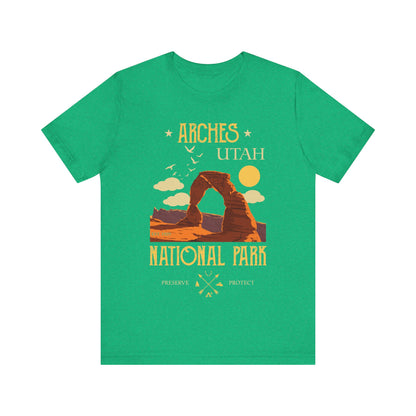 Arches Crewneck Shirt, Vintage Arches National Park Mountain Shirt - NPT046ALL