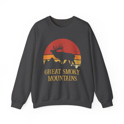 Vintage Great Smoky Mountains National Park Camping Forest Deer Hiking Sweatshirt - NPT040ALL