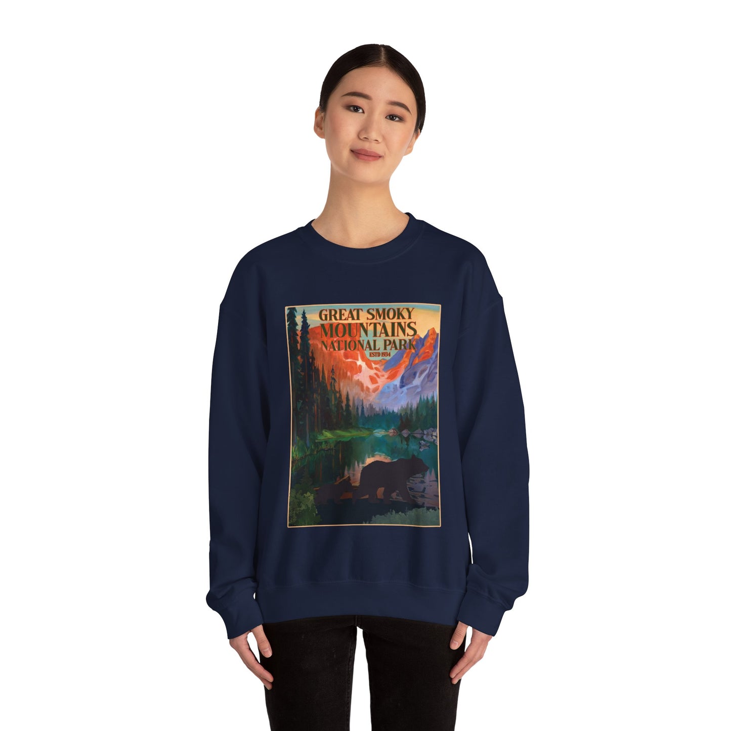 Great Smoky Mountains National Park Poster Camping Forest Bear Hiking Sweatshirt - NPT052ALL