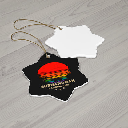 Shenandoah Ornament, Vintage Shenandoah National Park Souvenir Hiking Ceramic Ornament - NP043ALL