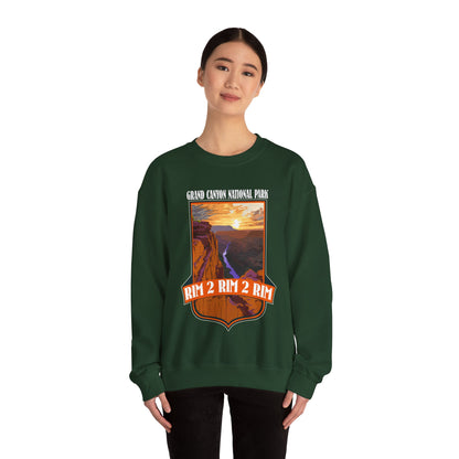 Rim To Rim To Rim Grand Canyon R2R2R Hiker Medal National Park Hiking Sweatshirt - NPT126ALL